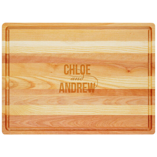 Modern Couple Master Wood Cutting Board